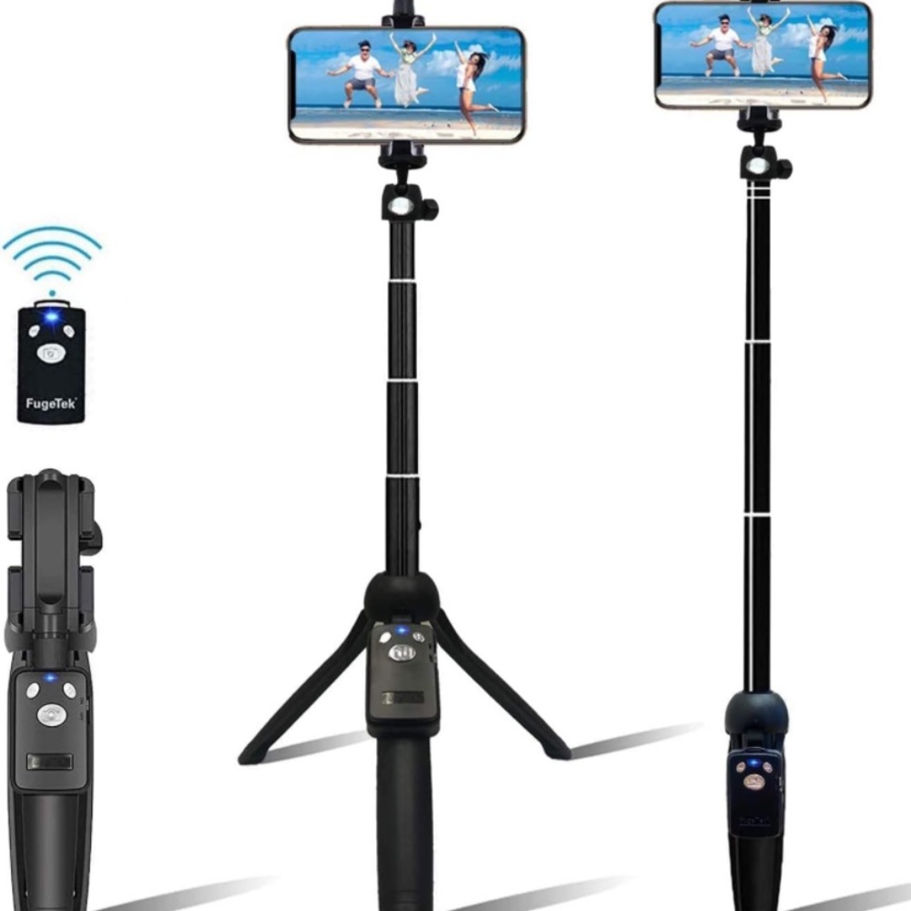 Never used tripod/ selfie stick with wireless remote. Still in box. NWT